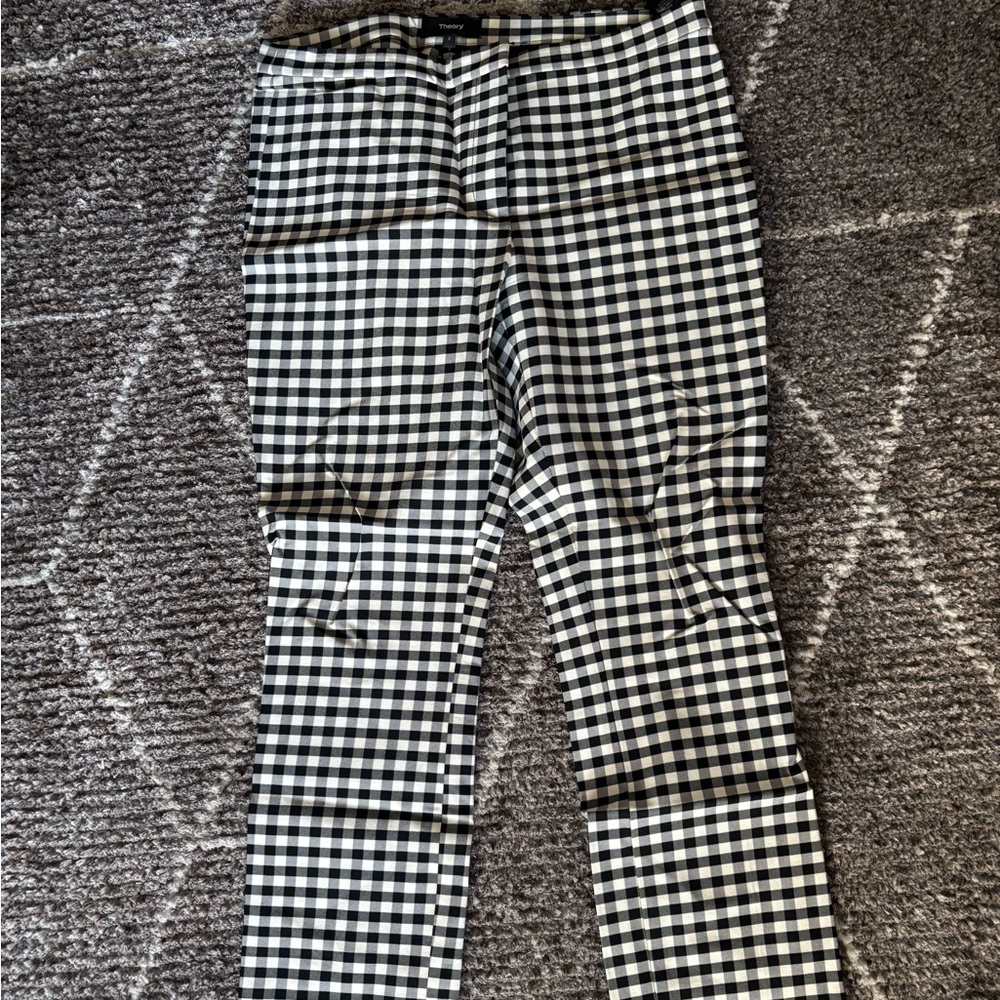 Theory Checkered Pants